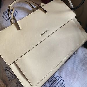 Off white genuine leather  Cromia large purse